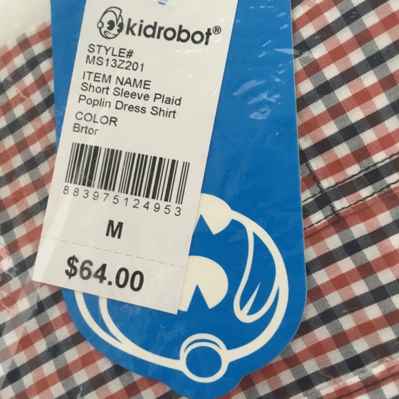 Kid Robot Short Sleeve Button Down Shirt Size Med. - Picture 5 of 6